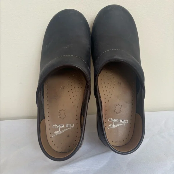 Dansko Clogs Polyurethane Outsole Black/ Natural Oil Size 37 Womens Shoes - Picture 4 of 7
